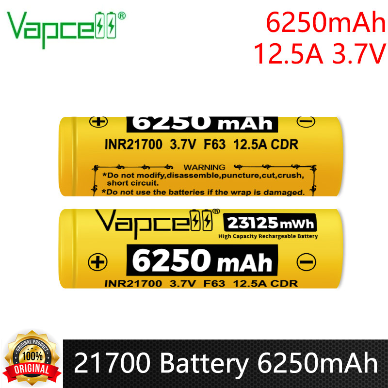 Vape Battery 18650 - New High-capacity 21700 Battery Vapcell F63