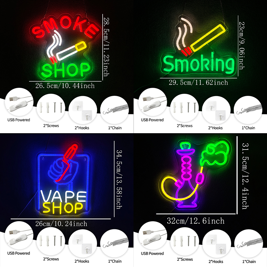 Smoking Neon Sign For Wall Dec - Vaping Area 리뷰 및 가격