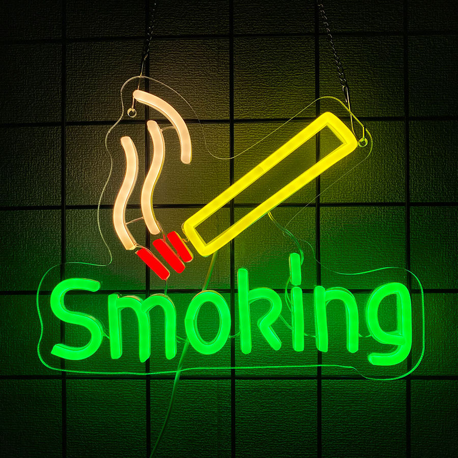 Smoking Neon Sign For Wall Dec - Vaping Area 리뷰 및 가격
