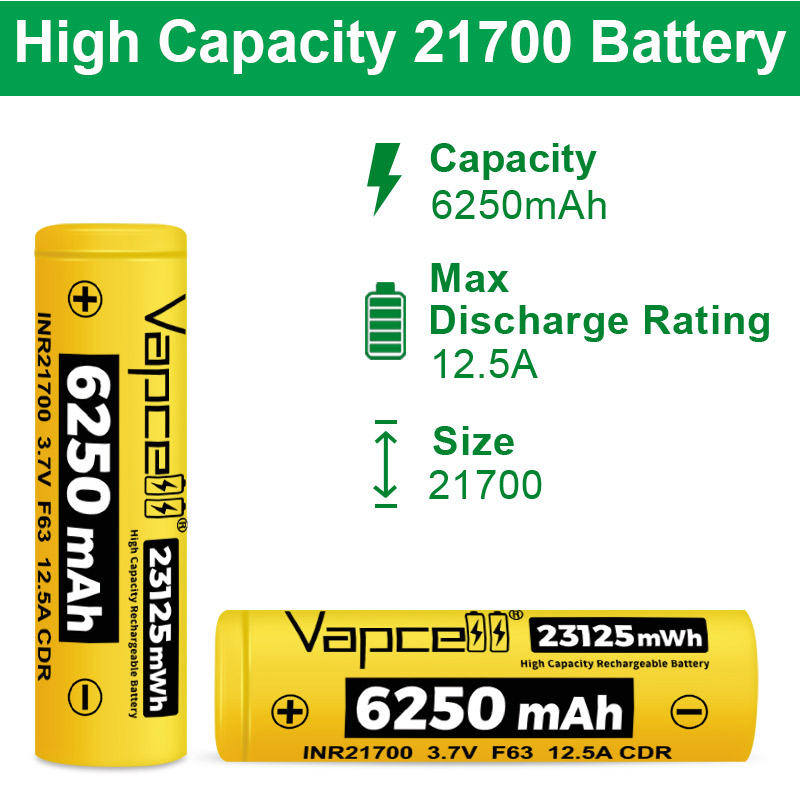 New High-capacity 21700 Batter - Vape Battery 18650 리뷰 및 가격